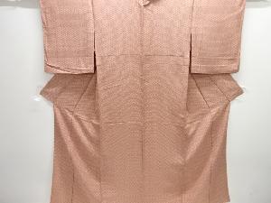 扇青海波模様単衣小紋着物